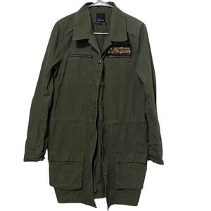 Dolce vita military jacket women M button down green army vintage Y2K retro